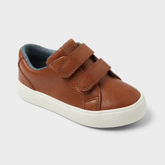 Cat & Jack Other - Cat & Jack Toddler Calvin Sneakers Cognac 12 Hook & Loop Closure Flocked Outsole